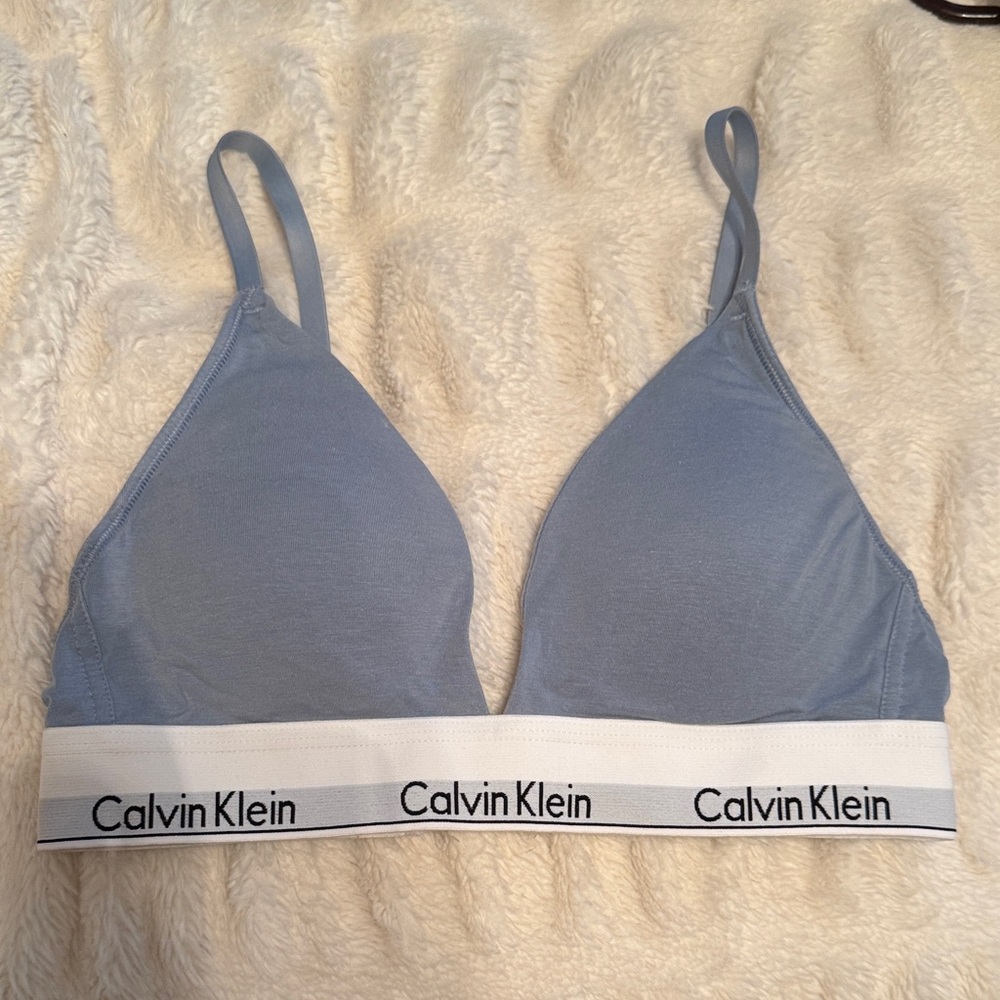 Calvin Klein Light Blue Triangle Bralette